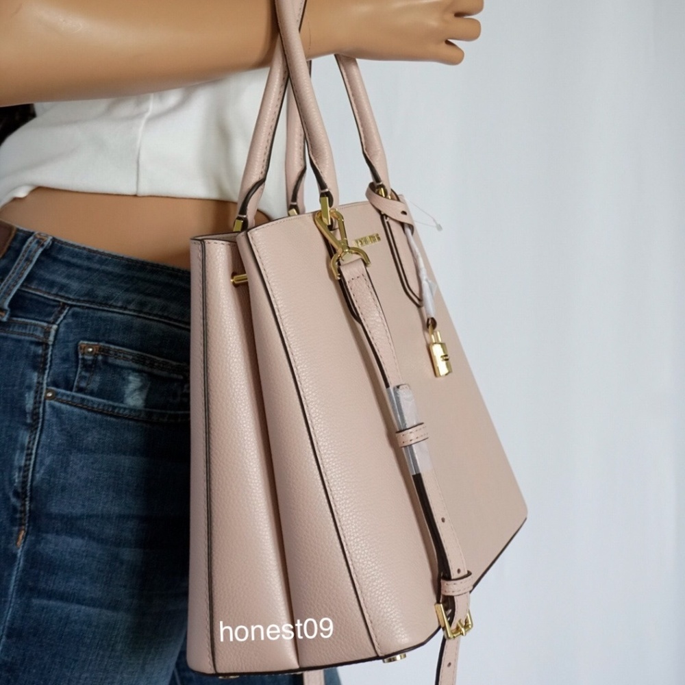 Michael Kors Adele LG Satchel Leather Shoulder Bag - Picture 3 of 8